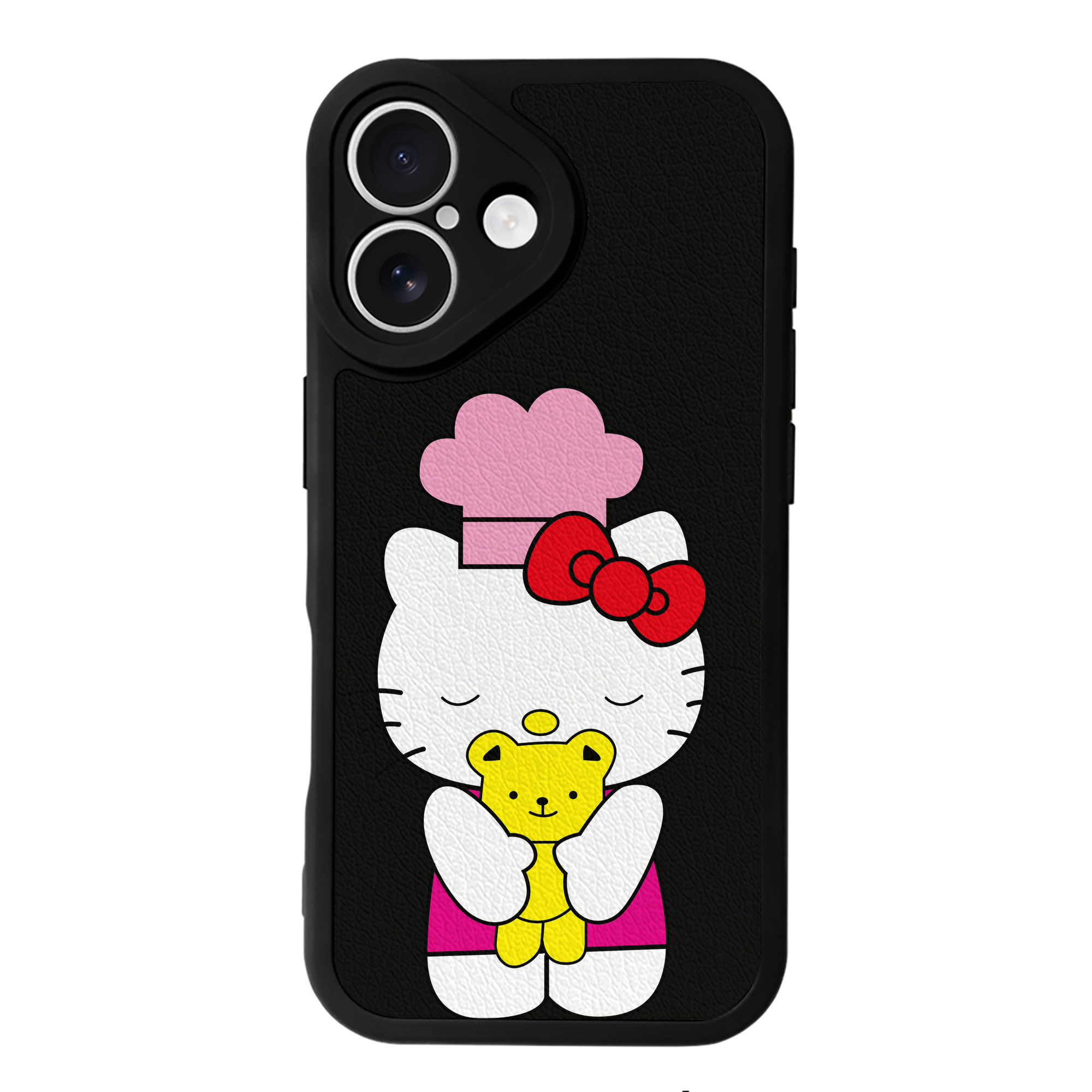 （画像用） Hello Kitty ハローキティ 【iPhone 16シリーズ対応】シリコンスマホケース（レザー調） 材質：シリコン